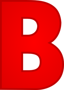 b letter red transparent #34961