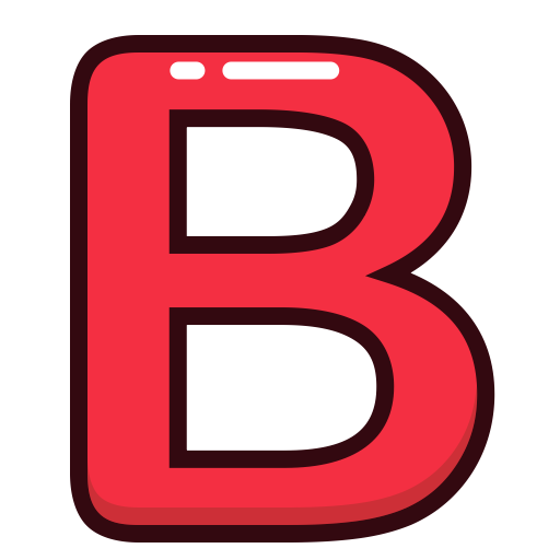 upper b letter red png high quality image #34953