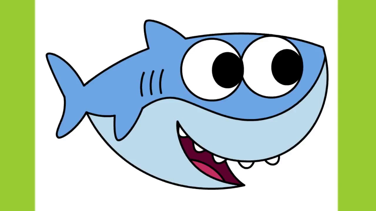 how draw baby shark cute and easy youtube #37670