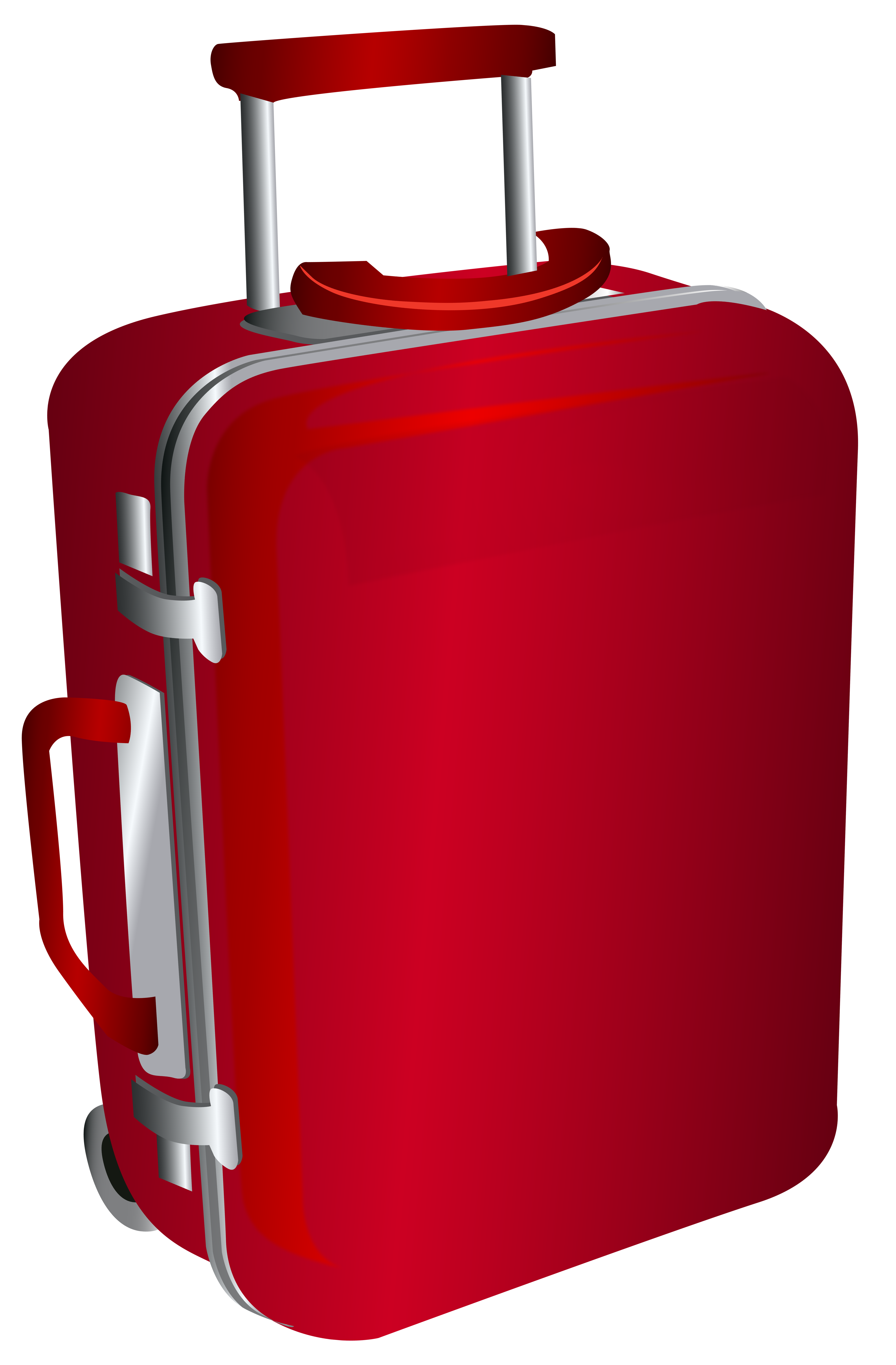 red trolley travel bag png clipart image #21071