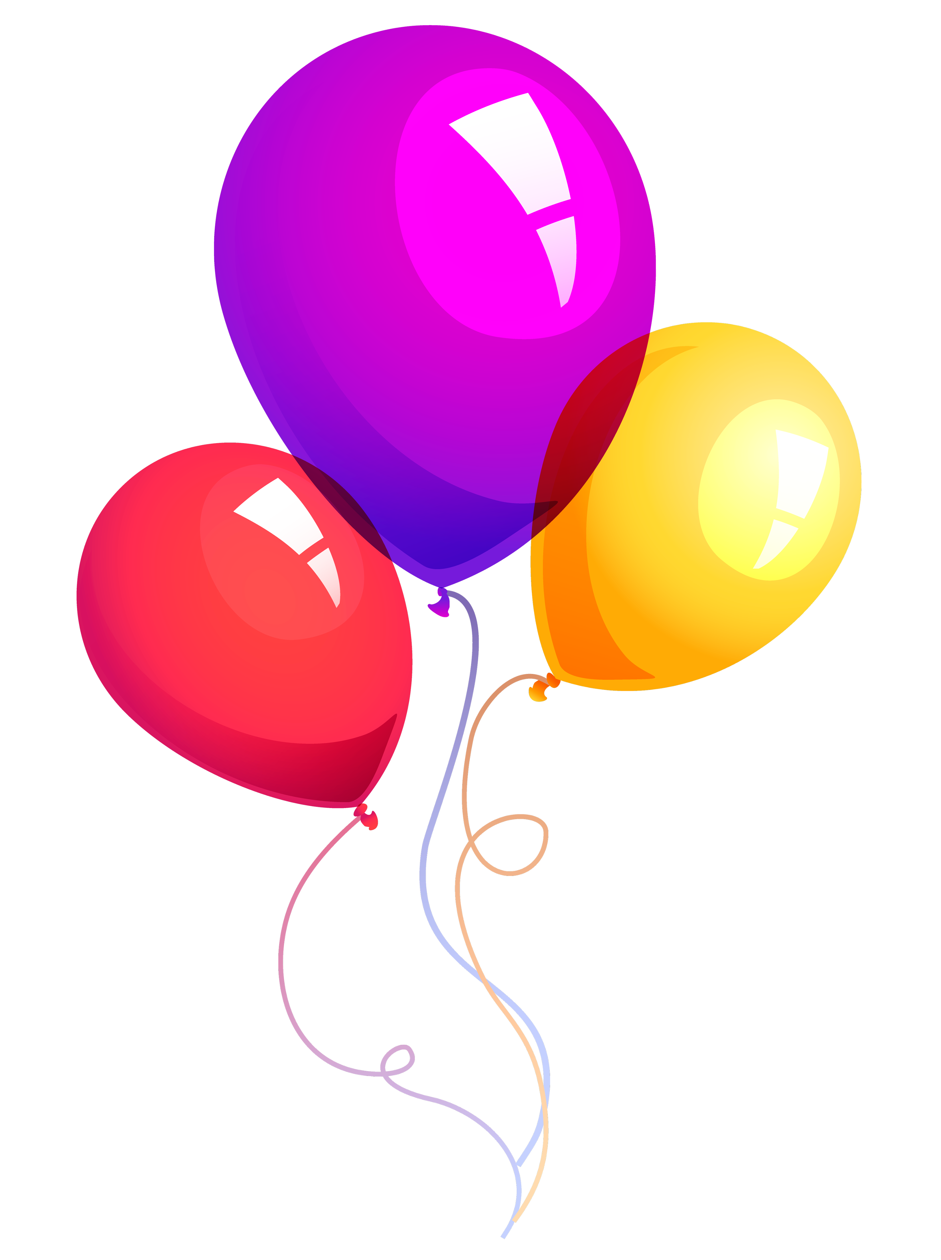 download balloons hq png image, purple, red and yellow balloon #38979