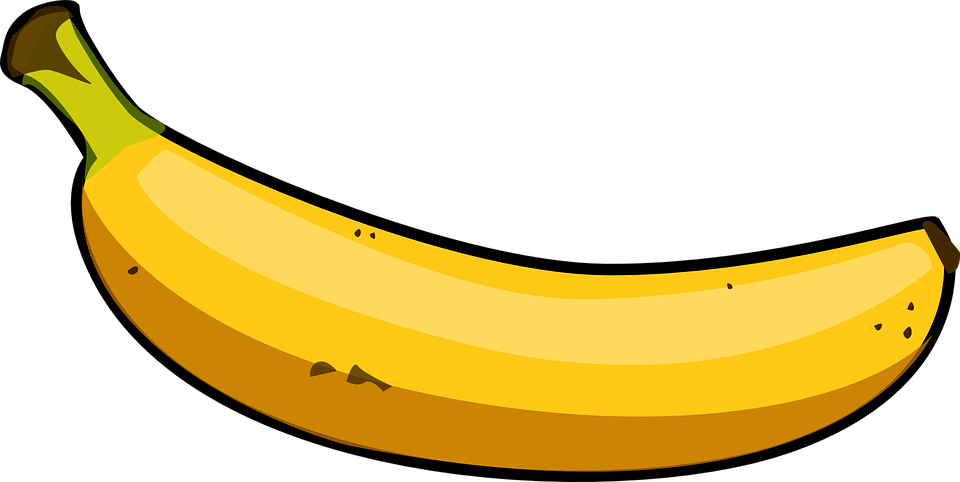 banana yellow fruit vector graphic pixabay #12984
