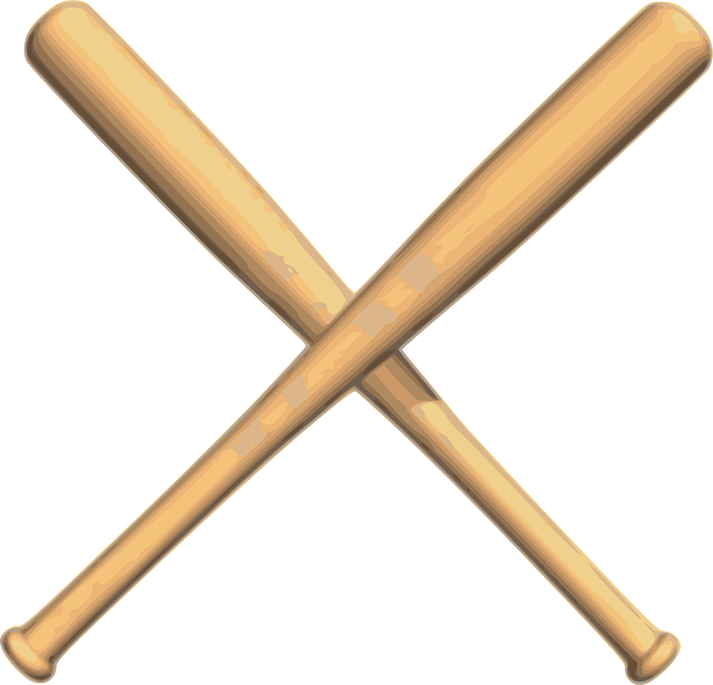 baseball bat, baseball bats crossed vector graphic pixabay #20655