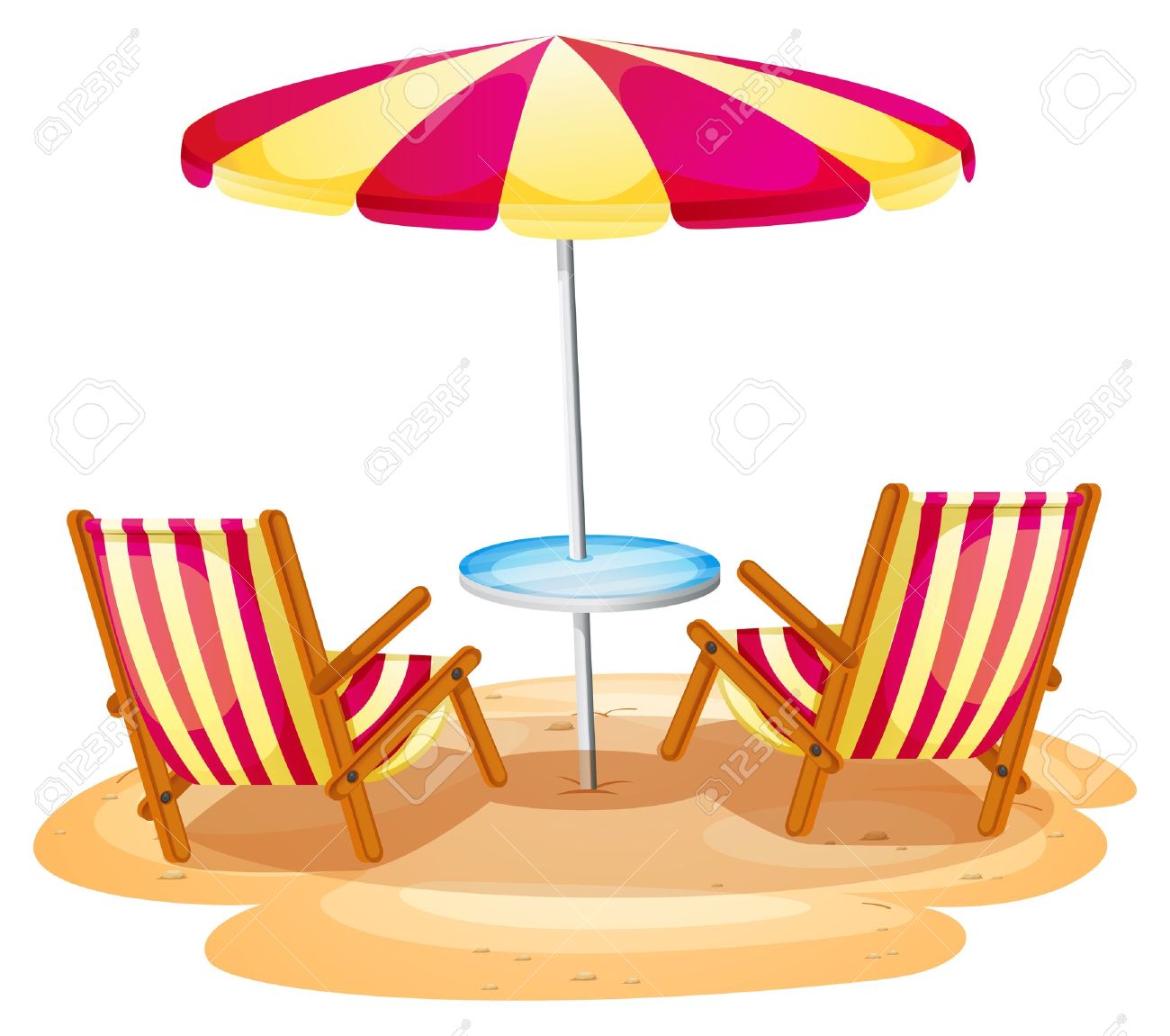 beach clipart, beach chair clipart clip art #31681
