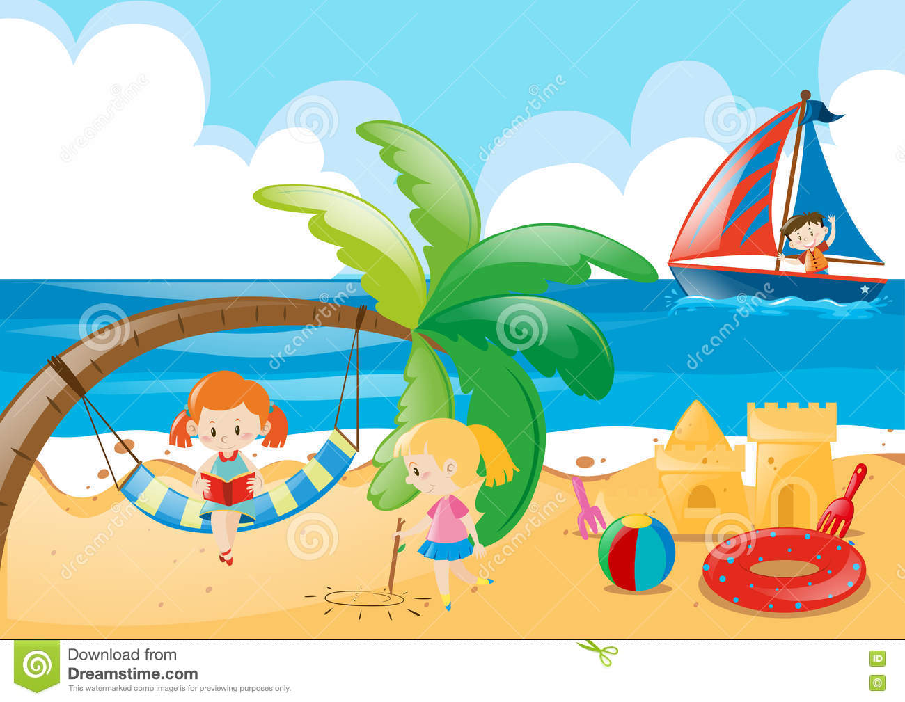 beach clipart, beach scene clipart for clip art #31660