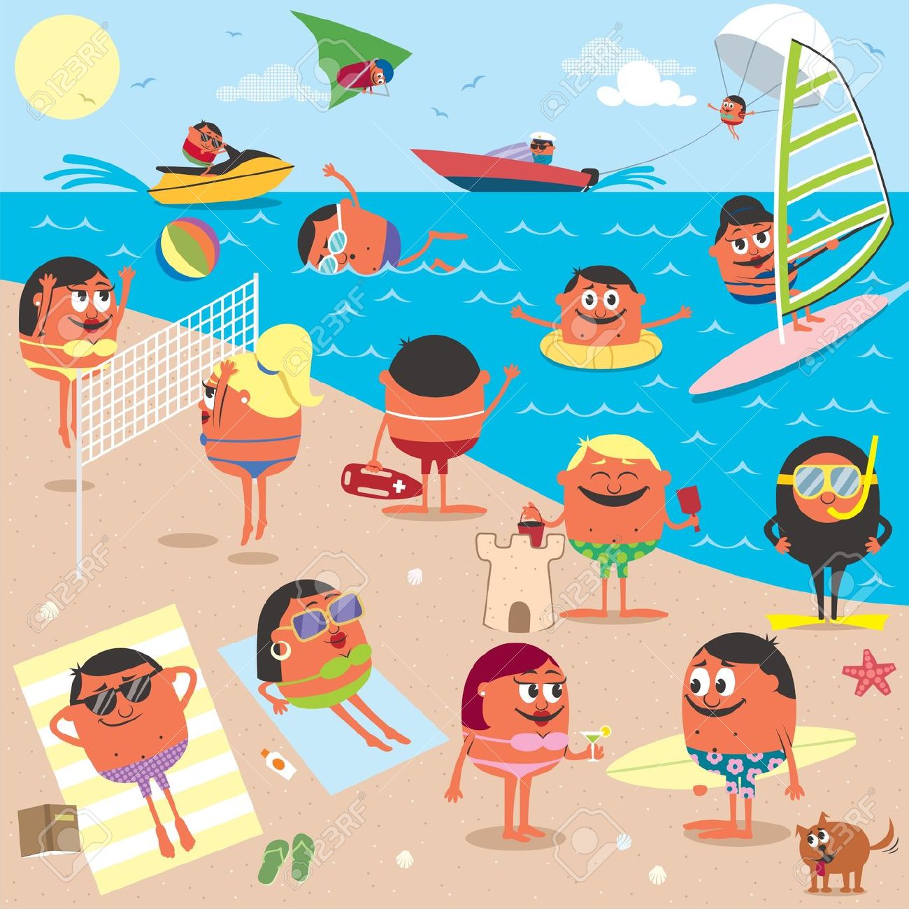 beach clipart, beach scene cliparts download clip art #31677