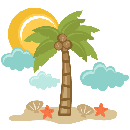 beach scene svg files for scrapbooking palm tree svg file starfish svg file sun svg file #29046