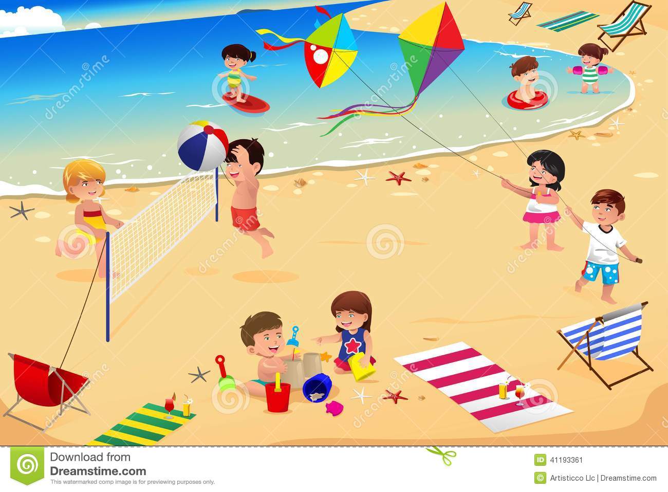 family the beach clipart clip art #31687