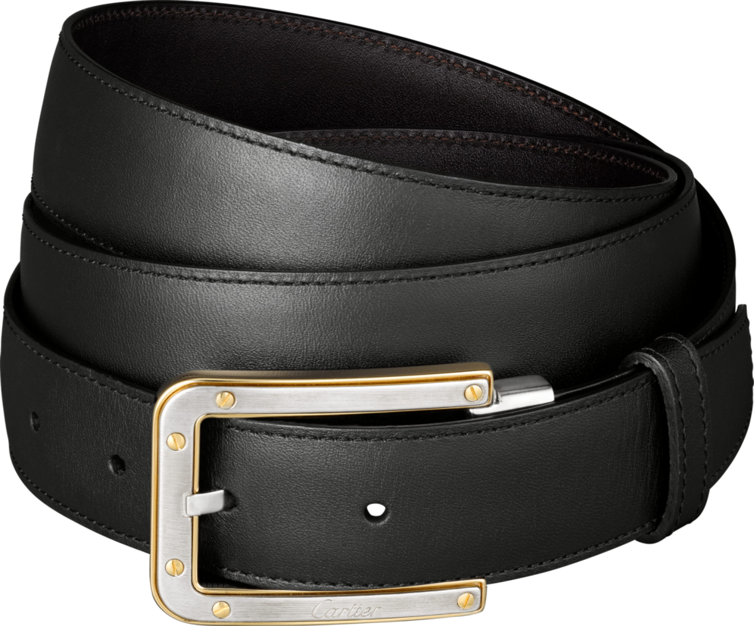 belts slim black belt with golden buckles png image #39074
