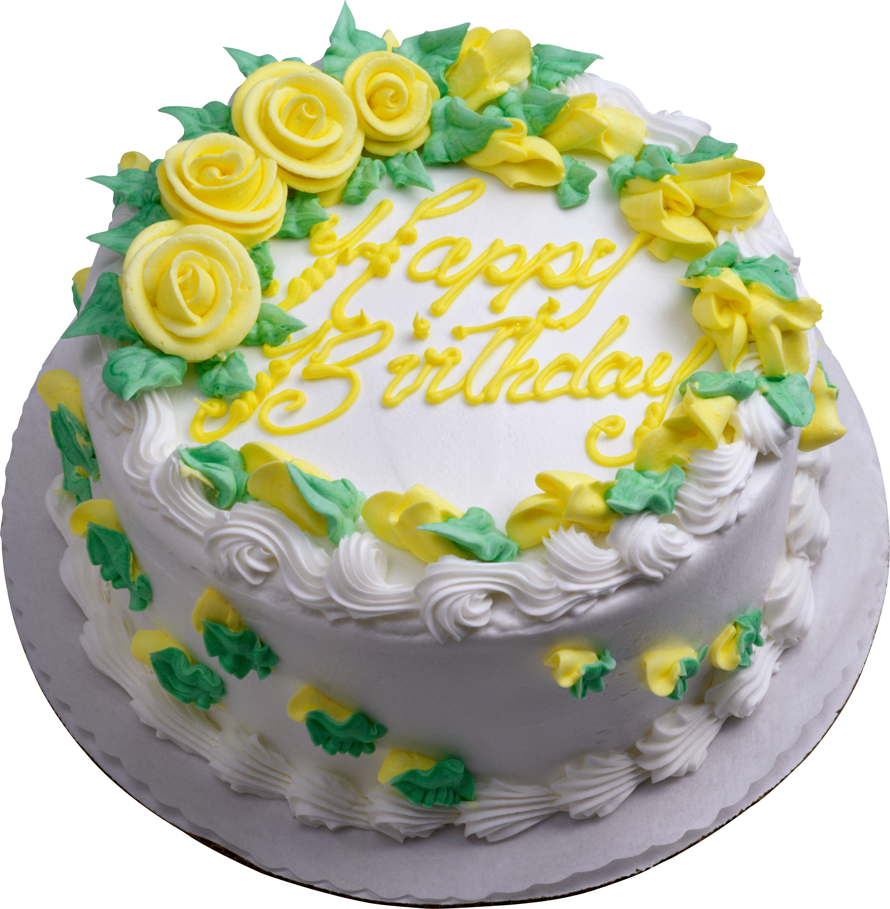 Yellow Roses With Cake birthday cake picture #40709