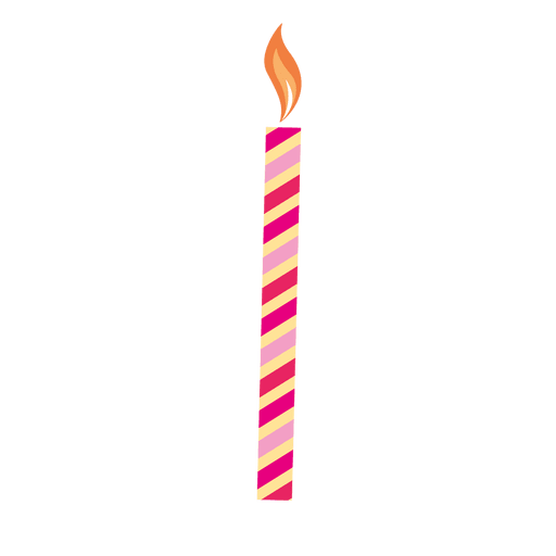 stripe birthday candle transparent vector #8864