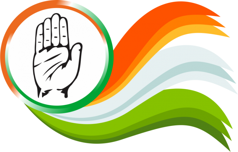 bjp logo with hand banner background