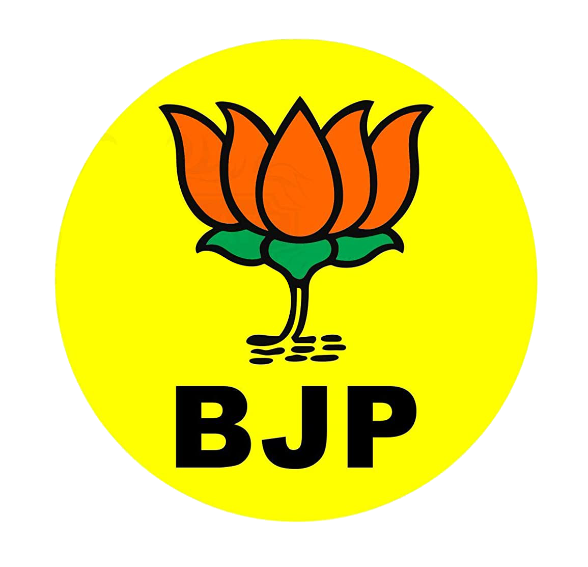 yellow circle BJP logo transparent #41888