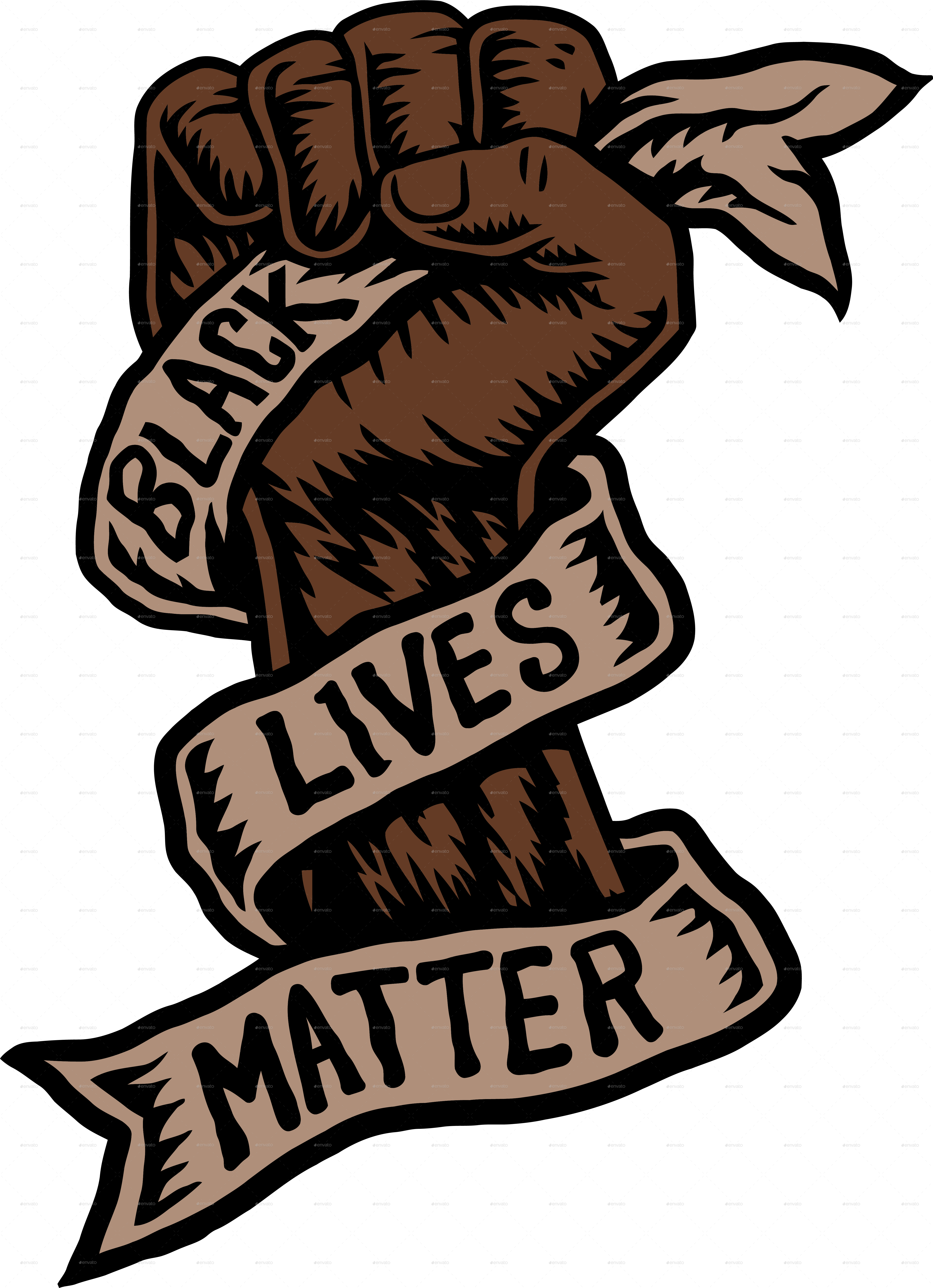black lives matter brand logo in hand by amillustrated #41499
