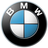 BMW black circle with blue white in logo #695