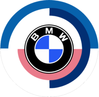 blue pink with white bmw car logos #679