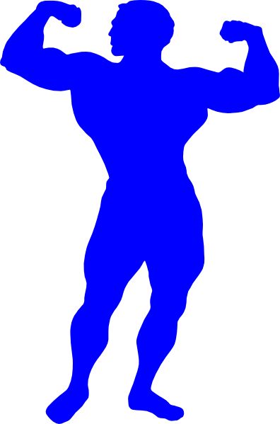 bodybuilder blue clip art clkerm vector clip art online royalty domain #29080