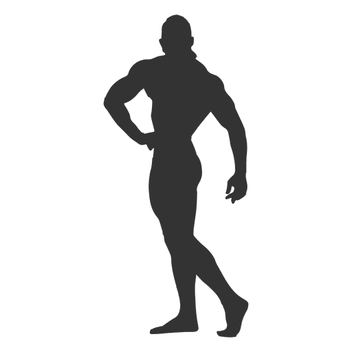 bodybuilder pose silhouette transparent png svg vector #29072