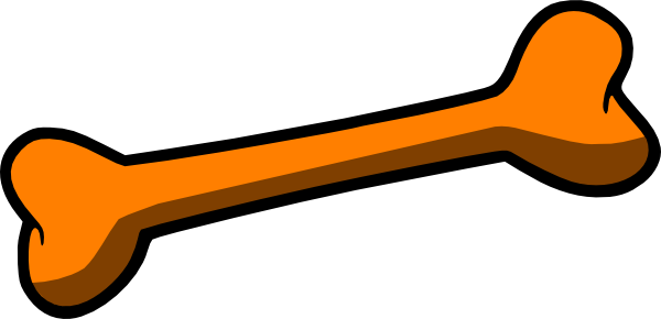dog bone orange clip art clkerm vector clip art online royalty domain #29550