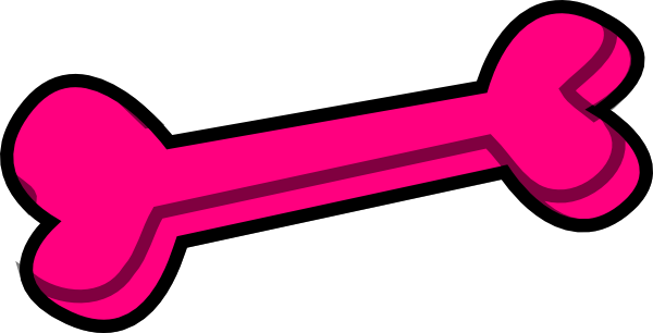 dog bone pink clip art clkerm vector clip art online royalty domain #29590