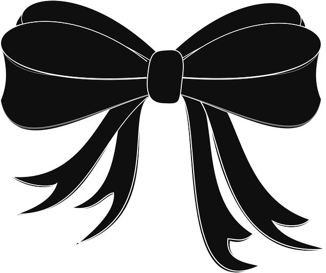 vector graphic bow tie black ribbon elegant image pixabay #30692