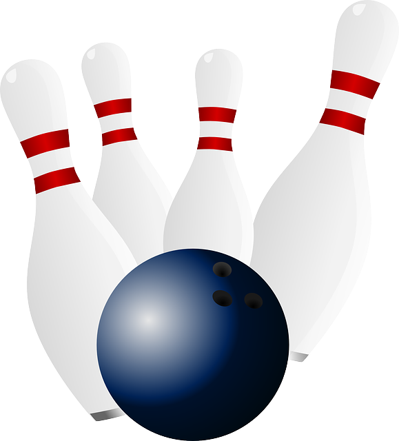 vector graphic bowling pins sports gaming bowl #8978