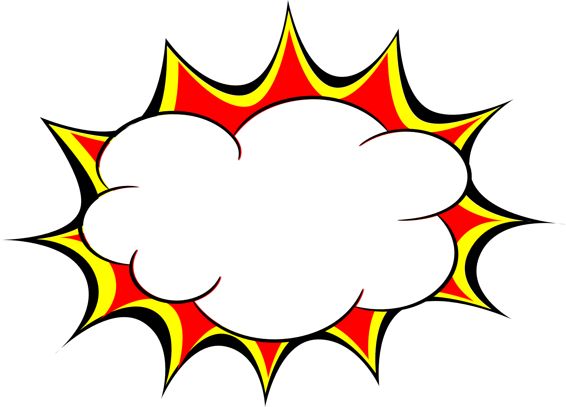 comic explosion bubble png transparent svg vector #30859