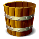 wooden bucket empty icons icons garbage #37173