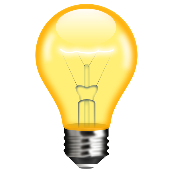 yellow transparent bulb image png #16153