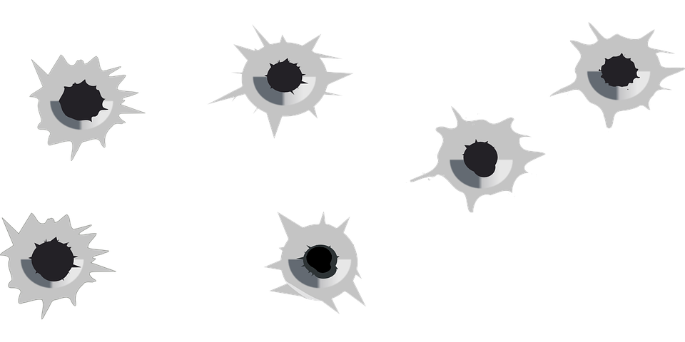 bullet hole, bullet holes gun shots vector graphic pixabay #20961