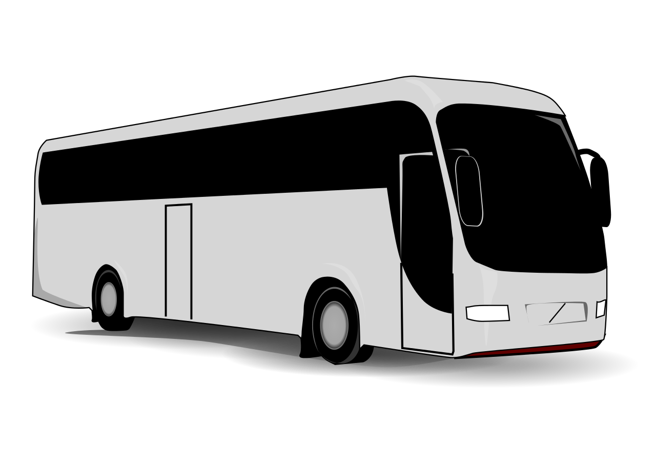 white bus drawing transparent png #13919