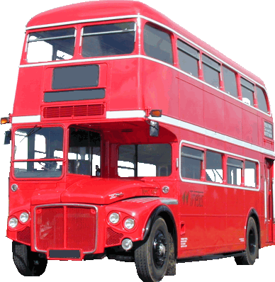 london double decker bus transparent #13870