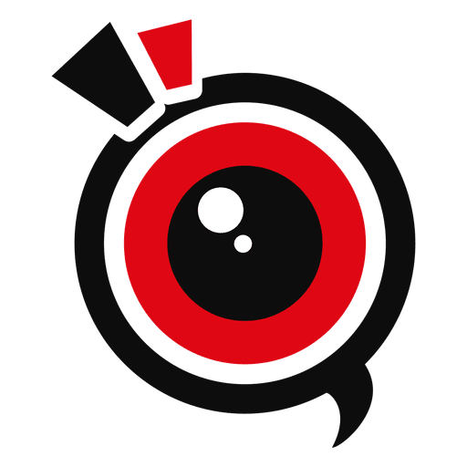 camera logo black red circle #7121