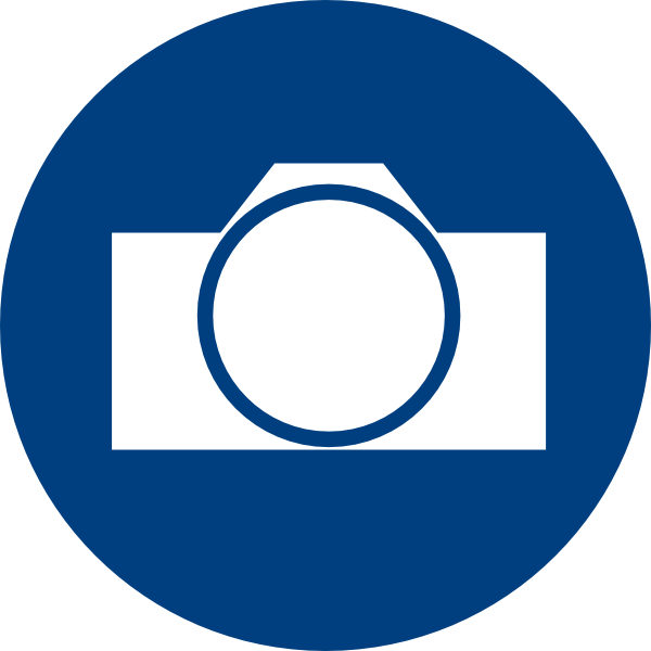 camera logo blue circle logo #7443