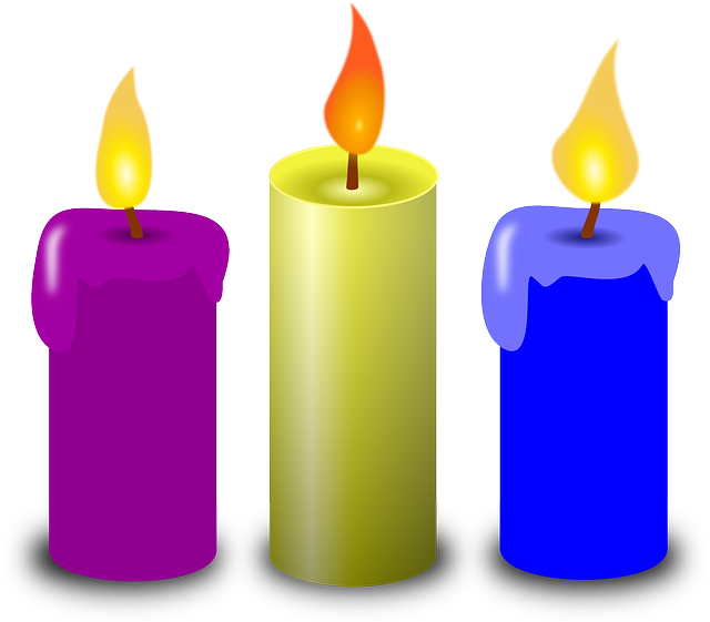 candle magenta yellow vector graphic pixabay #15895