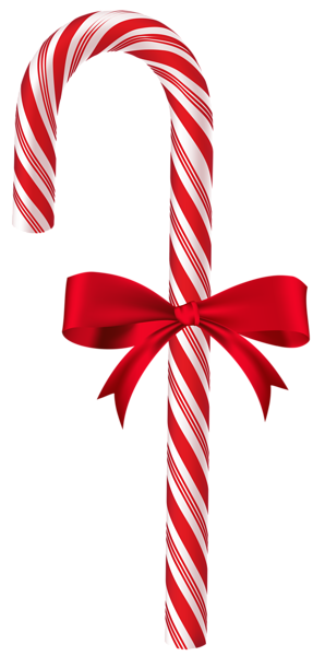 candy cane with red bow png clip art image christmas #35804
