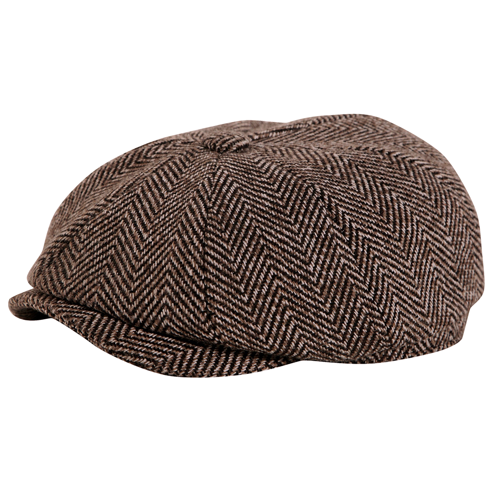 cap, new herringbone button top flat caps gamble and gunn #19240