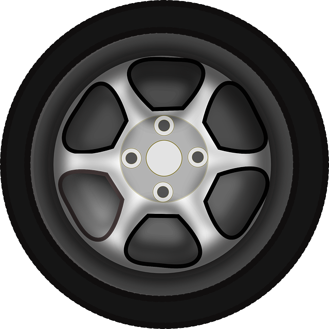 car wheel, alloy rim tyre vector graphic pixabay #24083