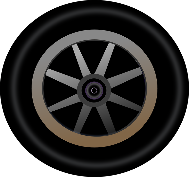 car wheel, tyre alloy rim light alloy vector graphic pixabay #24085