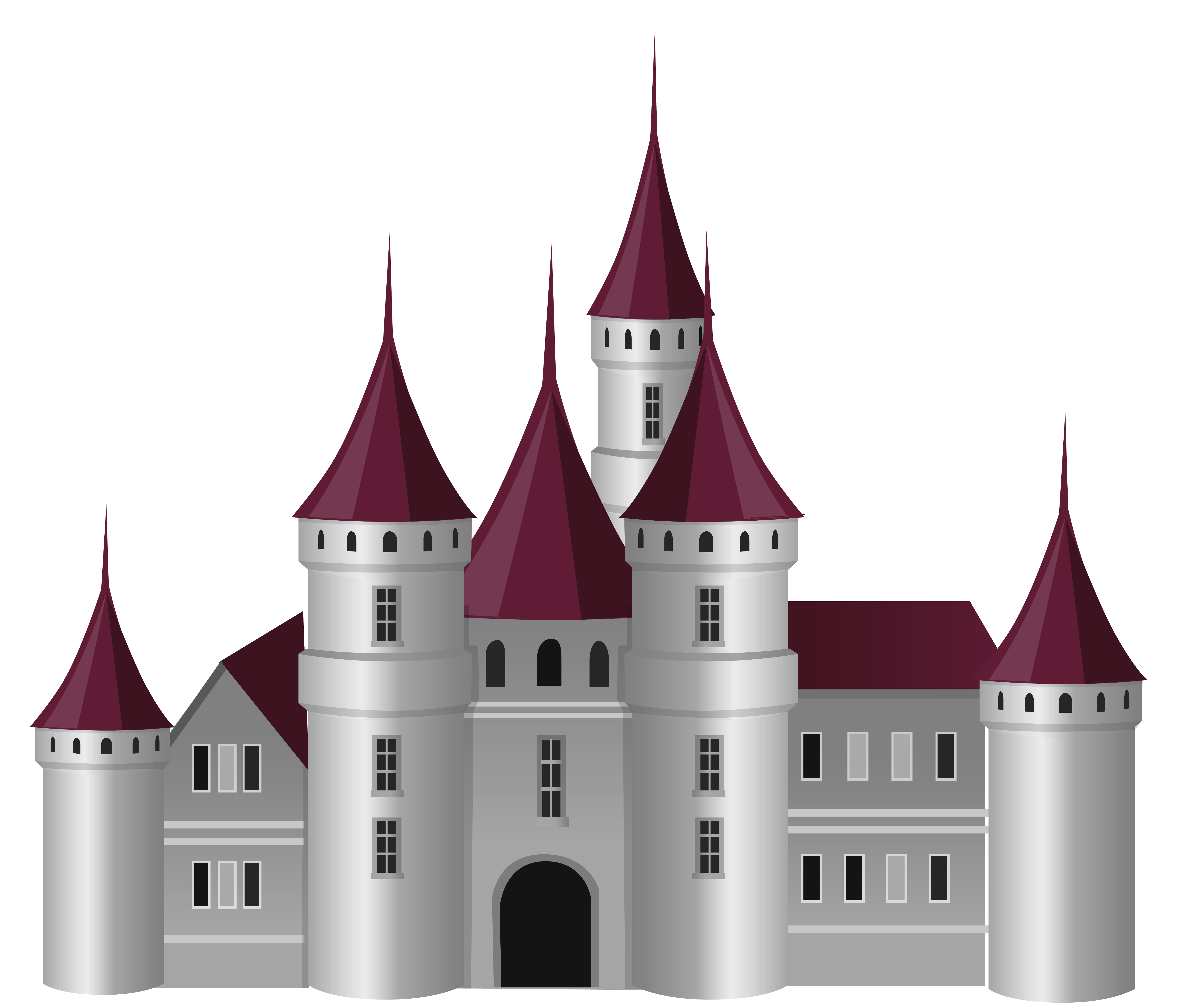 transparent castle vector drawing #42218