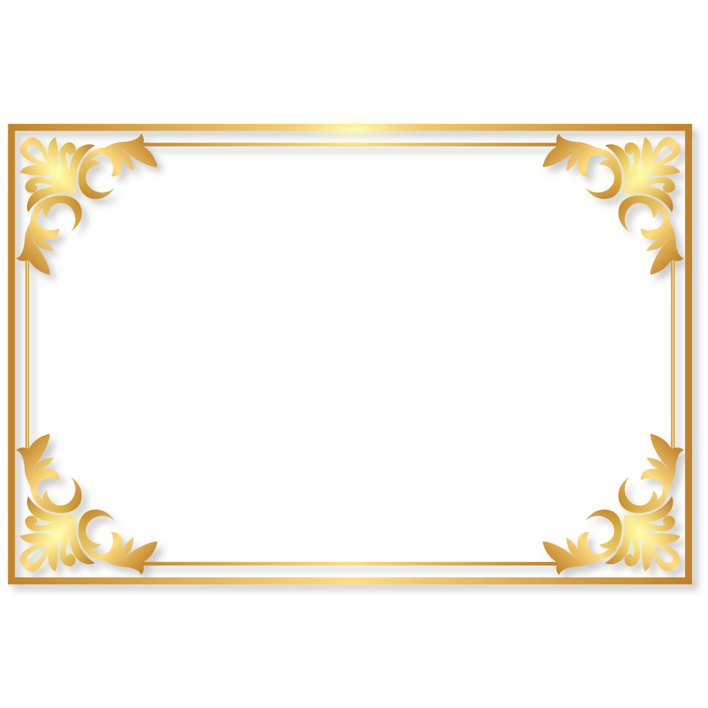 çerçeve belge sarı gold png #35900