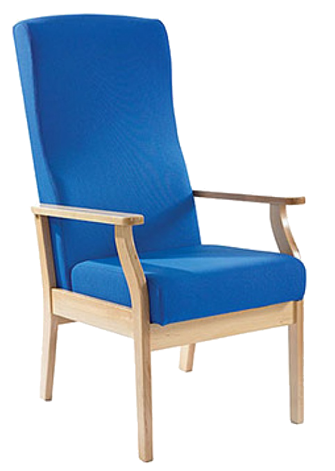 blue wooden chair transparent background #13224