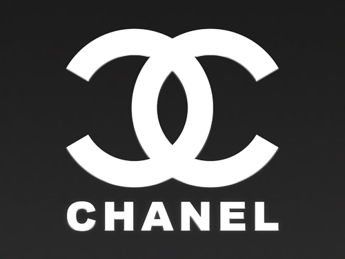 chanel logo on black background #1942