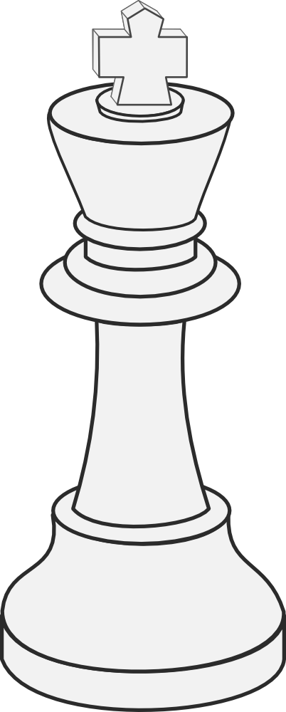 clip art white king chess #39334