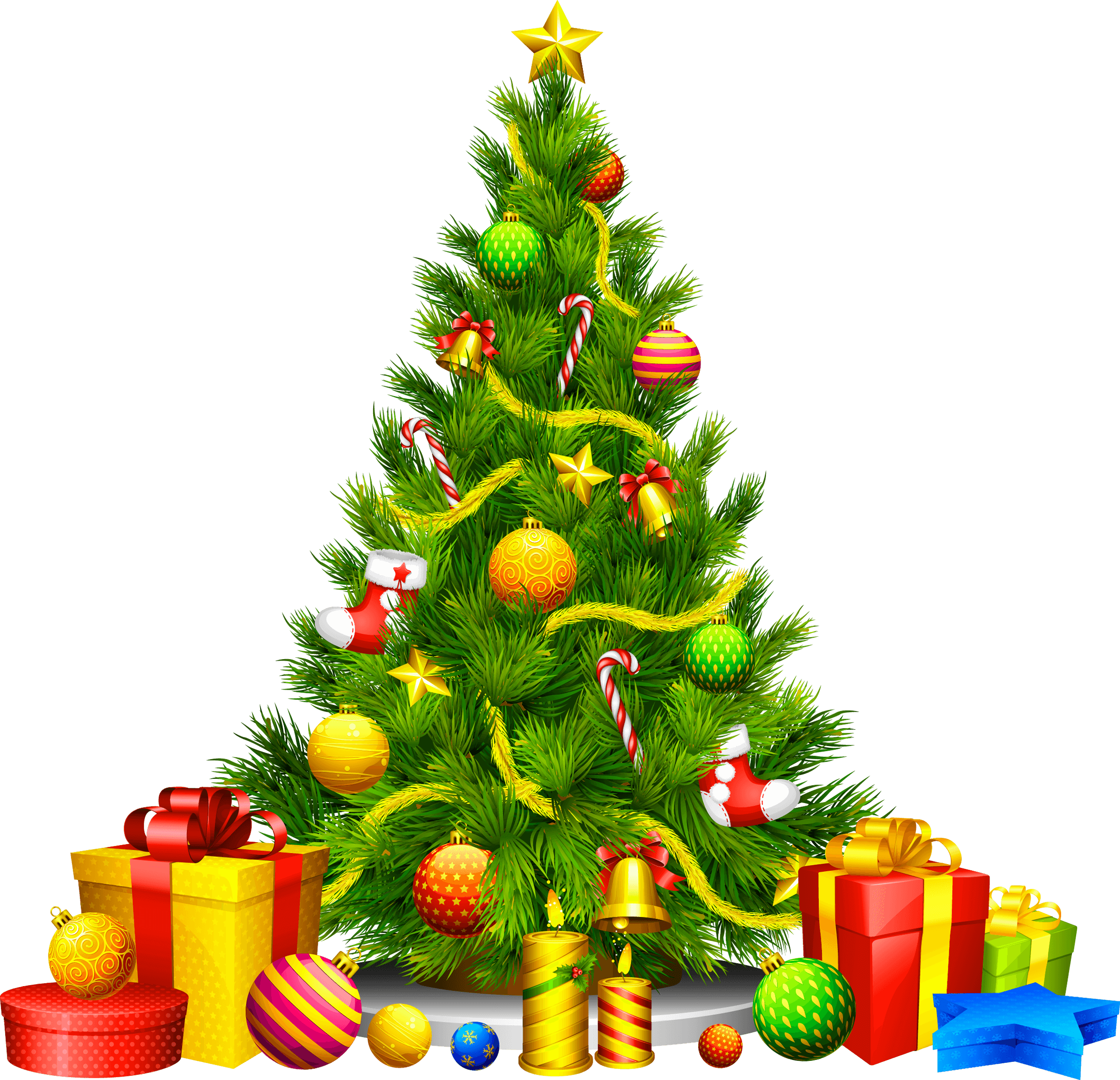 gifts cartoon christmas fir tree png image #9606