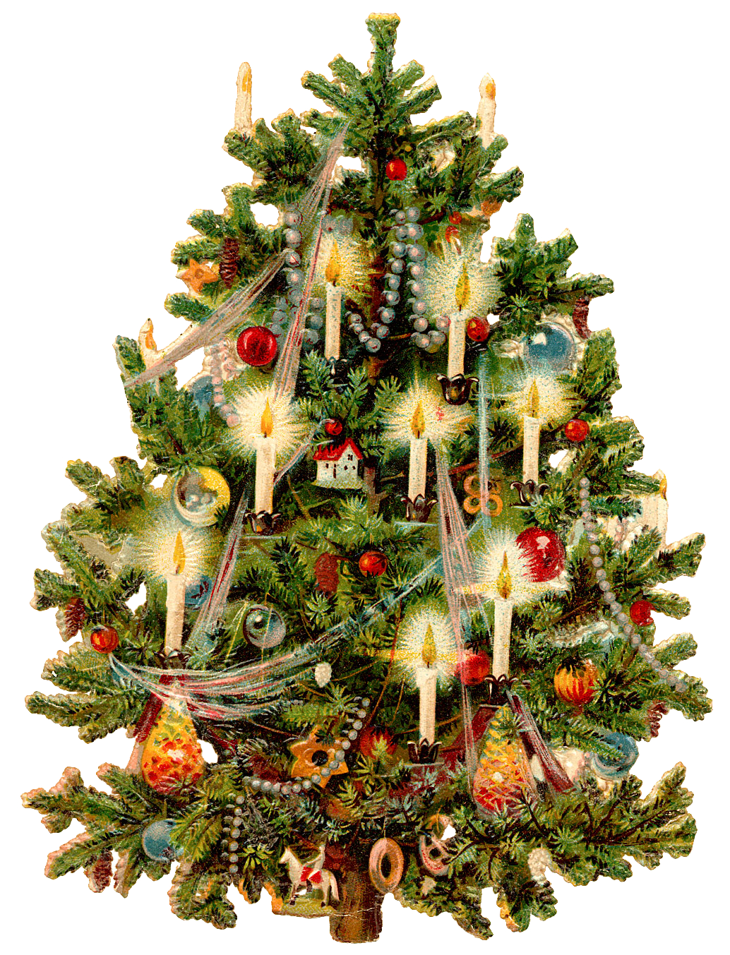 victorian christmas tree wings whimsy #11628