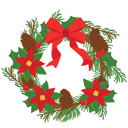 christmas wreath cute clipart #28010