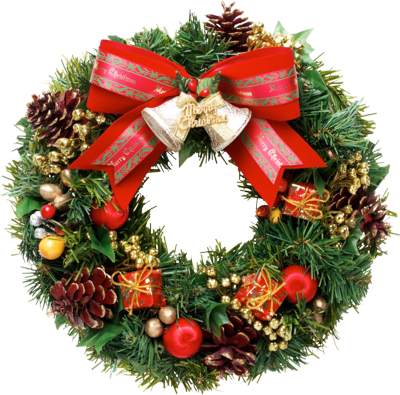 download christmas wreath png clipart transparent #27992