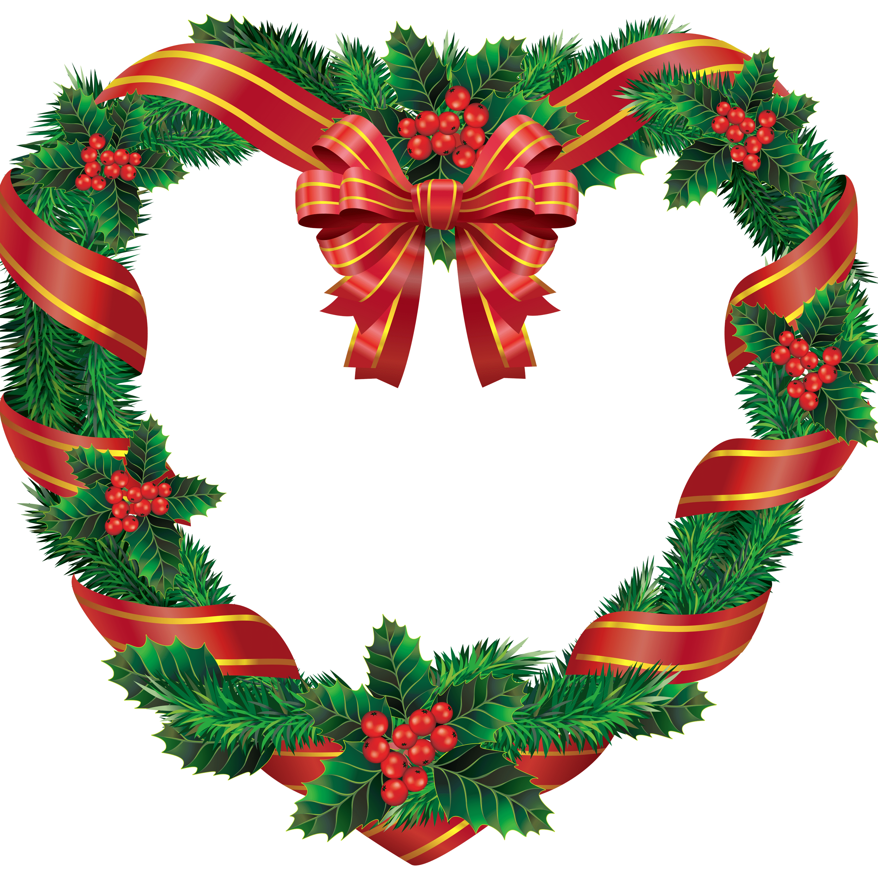 heart christmas wreath transparent #28016