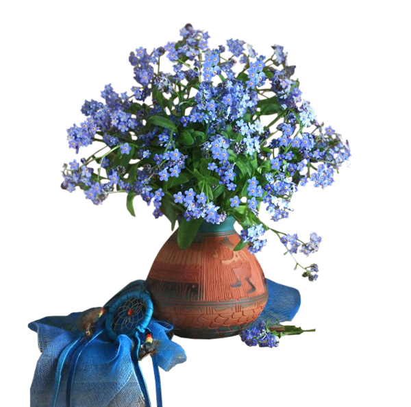vazo mavi çiçekler #38667